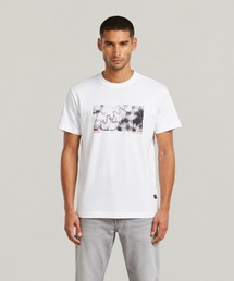 Topo Print Relaxed T-Shirt/オーバーサイズ/リラックスグラフィックプリントTシャツ