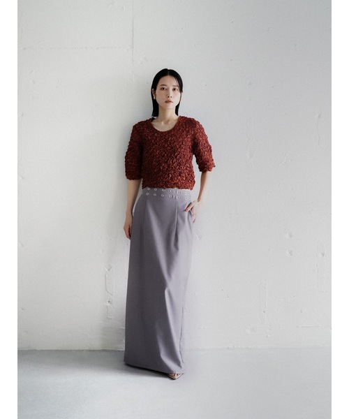 Katrin TOKYO(カトリーントーキョー)の「random shirring curve sleeve tops(Tシャツ/カットソー・レディース・ネイビー/ホワイト/ワイン系・FREE/XS)」の19枚目の写真