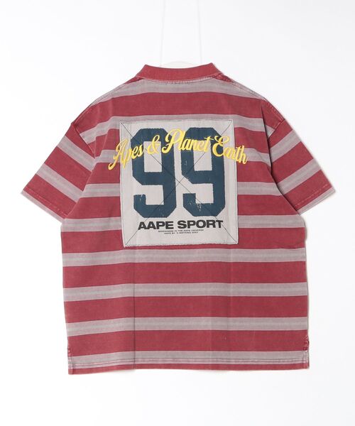 AAPE BY A BATHING APE（エーエイプバイアベイシングエイプ）の「AAPE MAIN BORDER POLO（ポロシャツ・メンズ・レッド系その他・LARGE/SMALL/MEDIUM/X-LARGE）」の8枚目の写真