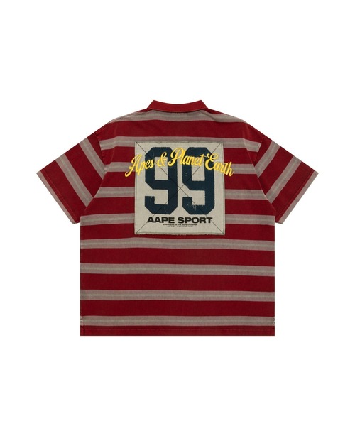 AAPE BY A BATHING APE（エーエイプバイアベイシングエイプ）の「AAPE MAIN BORDER POLO（ポロシャツ・メンズ・レッド系その他・LARGE/SMALL/MEDIUM/X-LARGE）」の9枚目の写真