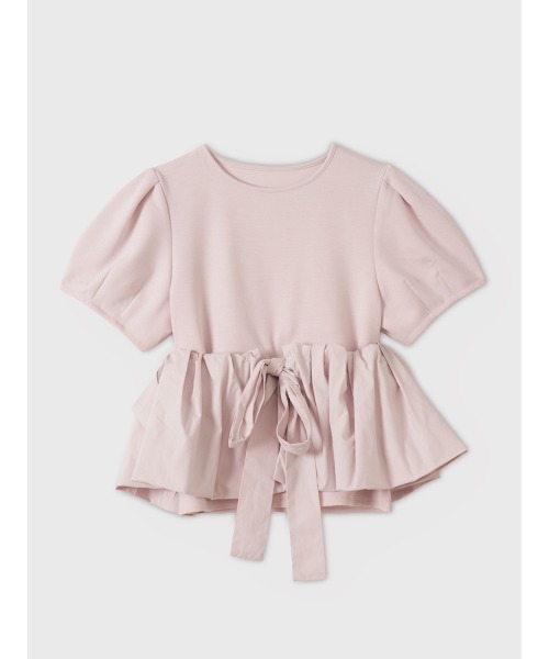 EIMY ISTOIRE(エイミーイストワール)の「MULCH WAY BALLERINA TEE(Tシャツ/カットソー・レディース・ホワイト/ブラック/ライトピンク・F)」の3枚目の写真