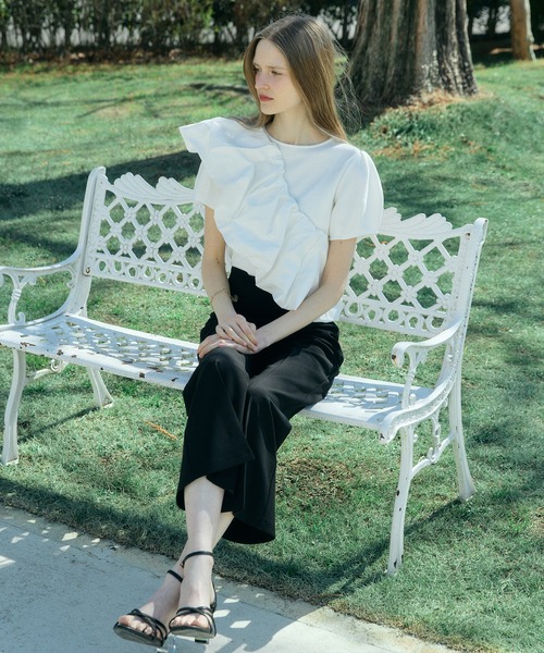 EIMY ISTOIRE(エイミーイストワール)の「MULCH WAY BALLERINA TEE(Tシャツ/カットソー・レディース・ホワイト/ブラック/ライトピンク・F)」の10枚目の写真