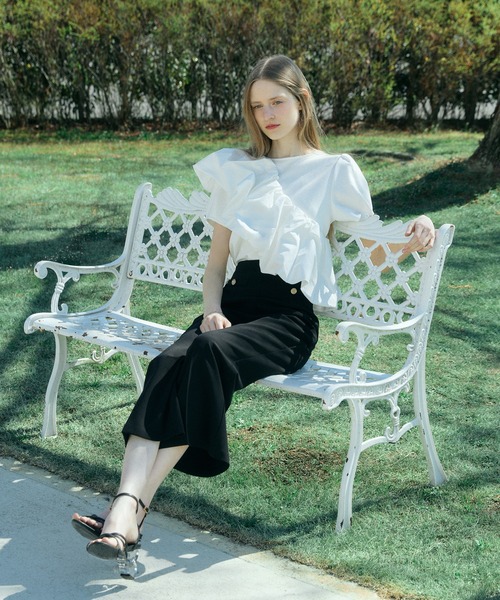 EIMY ISTOIRE(エイミーイストワール)の「MULCH WAY BALLERINA TEE(Tシャツ/カットソー・レディース・ホワイト/ブラック/ライトピンク・F)」の9枚目の写真