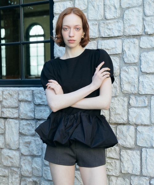 EIMY ISTOIRE(エイミーイストワール)の「MULCH WAY BALLERINA TEE(Tシャツ/カットソー・レディース・ホワイト/ブラック/ライトピンク・F)」の15枚目の写真