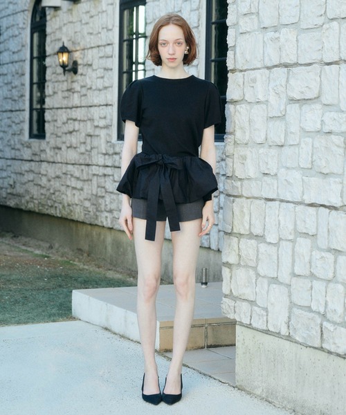 EIMY ISTOIRE(エイミーイストワール)の「MULCH WAY BALLERINA TEE(Tシャツ/カットソー・レディース・ホワイト/ブラック/ライトピンク・F)」の20枚目の写真