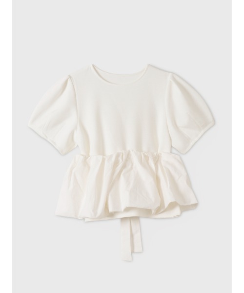 EIMY ISTOIRE(エイミーイストワール)の「MULCH WAY BALLERINA TEE(Tシャツ/カットソー・レディース・ホワイト/ブラック/ライトピンク・F)」の7枚目の写真