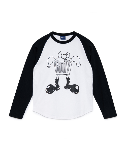 BOTT(ボット)の「BoTT / ボット Big Boots Raglan L/S Tee(Tシャツ/カットソー・メンズ・ブラック/ホワイト・LARGE/X-LARGE)」の2枚目の写真