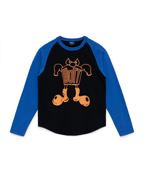 BOTT(ボット)の「BoTT / ボット Big Boots Raglan L/S Tee(Tシャツ/カットソー・メンズ・ブラック/ホワイト・LARGE/X-LARGE)」の1枚目の写真