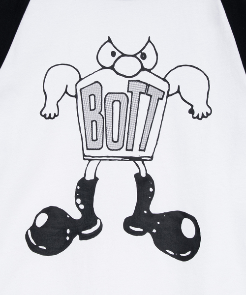 BOTT(ボット)の「BoTT / ボット Big Boots Raglan L/S Tee(Tシャツ/カットソー・メンズ・ブラック/ホワイト・LARGE/X-LARGE)」の4枚目の写真