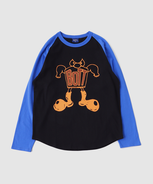 BOTT(ボット)の「BoTT / ボット Big Boots Raglan L/S Tee(Tシャツ/カットソー・メンズ・ブラック/ホワイト・LARGE/X-LARGE)」の5枚目の写真