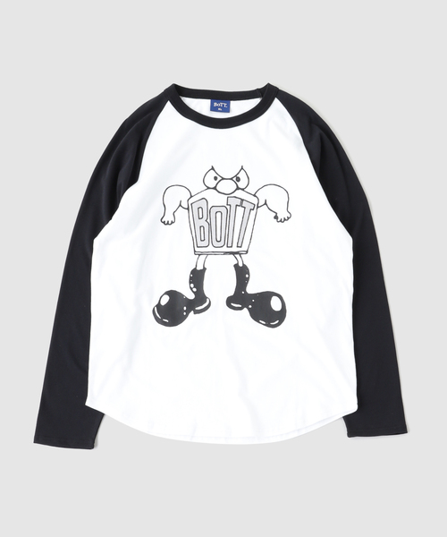 BOTT(ボット)の「BoTT / ボット Big Boots Raglan L/S Tee(Tシャツ/カットソー・メンズ・ブラック/ホワイト・LARGE/X-LARGE)」の6枚目の写真