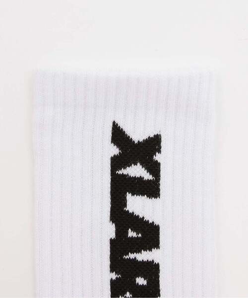 XLARGE KIDS（エクストララージキッズ）の「ロゴリブ クルーソックス（ソックス/靴下・キッズ・トップグレー/ブラック/ホワイト・17-19cm/15-17cm/13-15cm/19-21cm）」の4枚目の写真