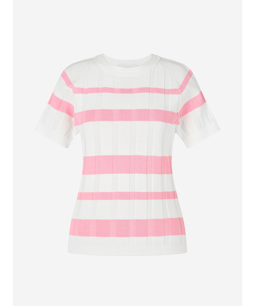 LORDLOAR(ロードロアル)の「ストライプリブラウンドニット PINK(ニット/セーター・レディース・その他・SMALL/MEDIUM/LARGE)」の4枚目の写真