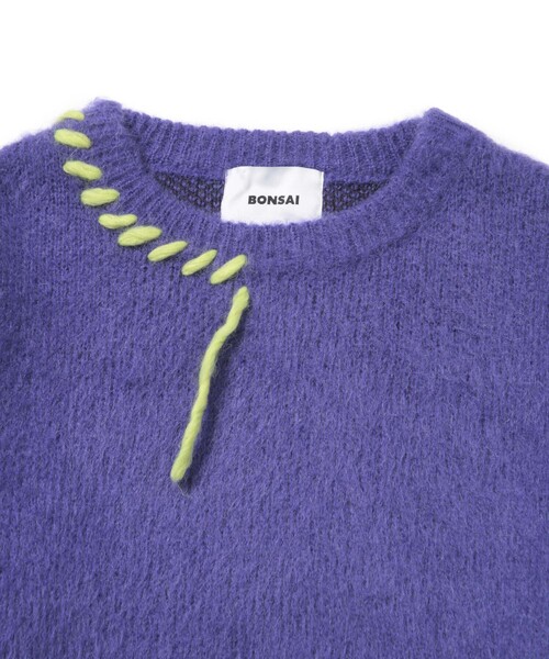 ADAM ET ROPE'(アダムエロペ)の「【BONSAI/ボンサイ】MOHAIR KNIT CREWNECK(ニット/セーター・メンズ・ブルー/パープル・M/S)」の13枚目の写真