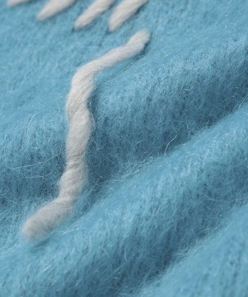ADAM ET ROPE'(アダムエロペ)の「【BONSAI/ボンサイ】MOHAIR KNIT CREWNECK(ニット/セーター・メンズ・ブルー/パープル・M/S)」の4枚目の写真