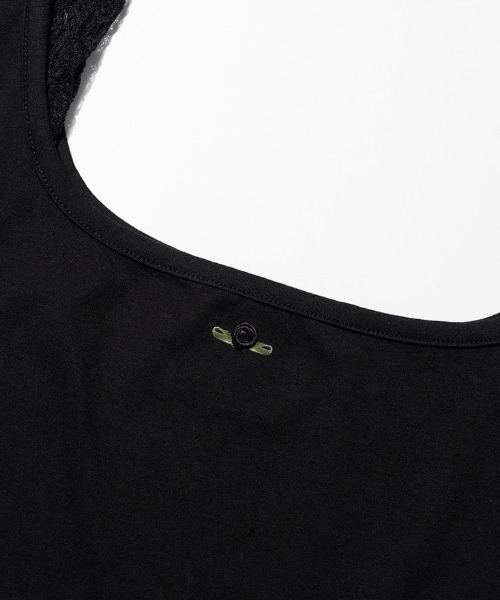FANCY CLUB（ファンシークラブ）の「A'GEM/9 × .kom 『FANCY CLUB/ファンシークラブ』 LACE SQUARE NECK TOP/レーススクエアネックトップス（その他トップス・レディース・ブラック/ブルー・FREE）」の16枚目の写真