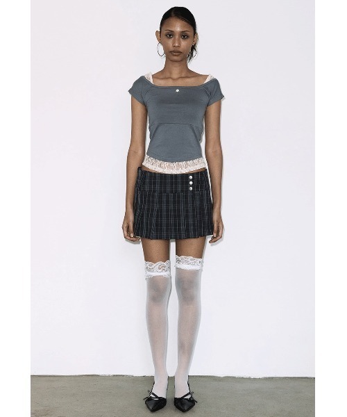 FANCY CLUB（ファンシークラブ）の「A'GEM/9 × .kom 『FANCY CLUB/ファンシークラブ』 LACE SQUARE NECK TOP/レーススクエアネックトップス（その他トップス・レディース・ブラック/ブルー・FREE）」の11枚目の写真