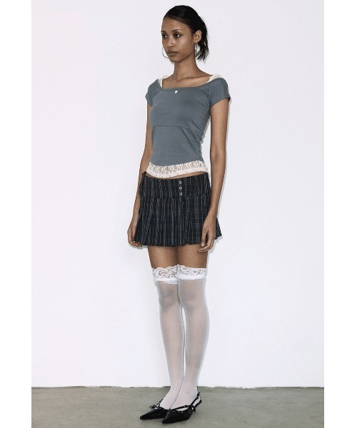 FANCY CLUB（ファンシークラブ）の「A'GEM/9 × .kom 『FANCY CLUB/ファンシークラブ』 LACE SQUARE NECK TOP/レーススクエアネックトップス（その他トップス・レディース・ブラック/ブルー・FREE）」の12枚目の写真