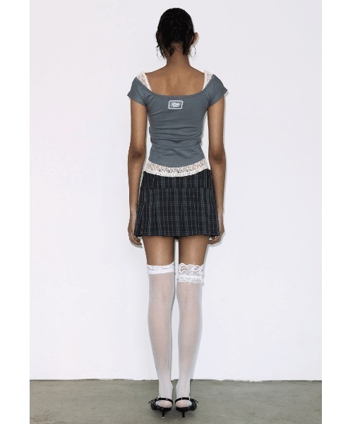 FANCY CLUB（ファンシークラブ）の「A'GEM/9 × .kom 『FANCY CLUB/ファンシークラブ』 LACE SQUARE NECK TOP/レーススクエアネックトップス（その他トップス・レディース・ブラック/ブルー・FREE）」の13枚目の写真