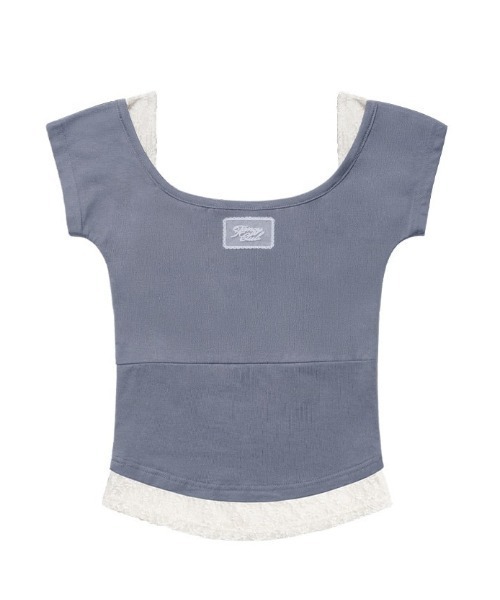 FANCY CLUB（ファンシークラブ）の「A'GEM/9 × .kom 『FANCY CLUB/ファンシークラブ』 LACE SQUARE NECK TOP/レーススクエアネックトップス（その他トップス・レディース・ブラック/ブルー・FREE）」の19枚目の写真