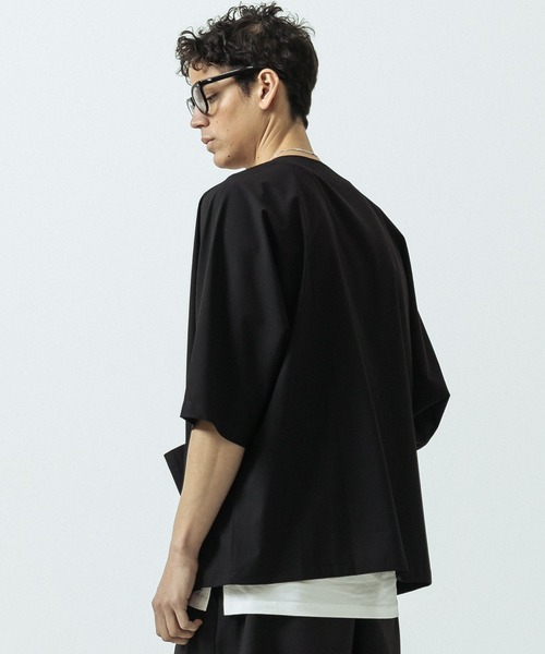 SLICK（スリック）の「【SLICK/スリック】T/R Stretch Dolmansleeve Cardigan/T/Rストレッチドルマンスリーブカーディガン/セットアップ（カーディガン/ボレロ・メンズ・ブラック/チャコールグレー・1/2/3）」の9枚目の写真