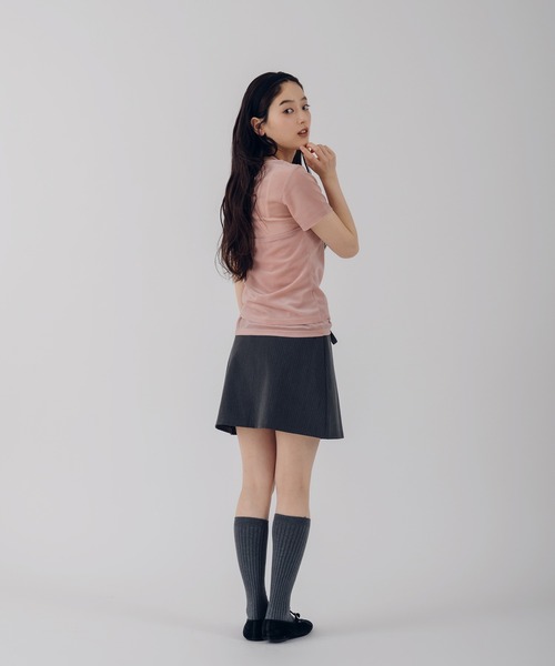 MUHET(ミュエータ)の「【set item】velours halter neck camisole & t-shirt / ベロアホルターネックキャミソールTシャツ(Tシャツ/カットソー・レディース・ホワイト/ブラウン/ピンク/ネイビー・FREE)」の20枚目の写真