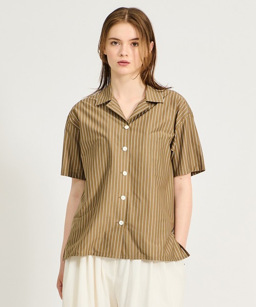 ESTNATION(エストネーション)の「GOOD PEOPLE GOOD STITCHING GOOD PRODUCT for ESTNATION / スーパーハイゲージ ストライプシャツ(シャツ/ブラウス・レディース・ライトブラウン/ライトグリーン・FREE)」の10枚目の写真
