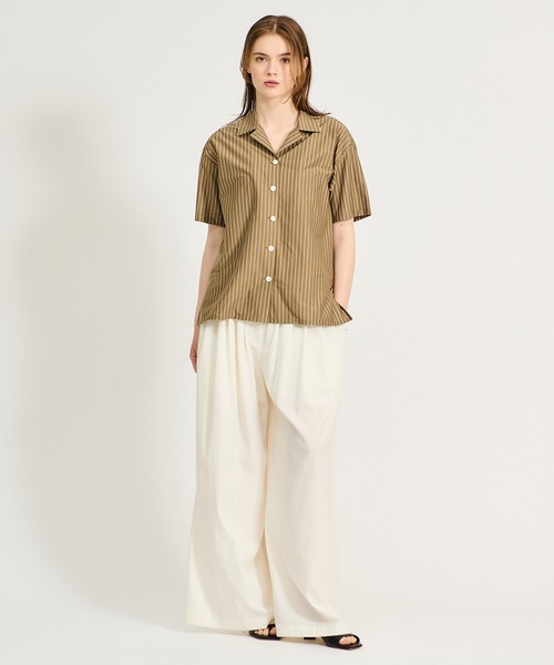 ESTNATION(エストネーション)の「GOOD PEOPLE GOOD STITCHING GOOD PRODUCT for ESTNATION / スーパーハイゲージ ストライプシャツ(シャツ/ブラウス・レディース・ライトブラウン/ライトグリーン・FREE)」の13枚目の写真