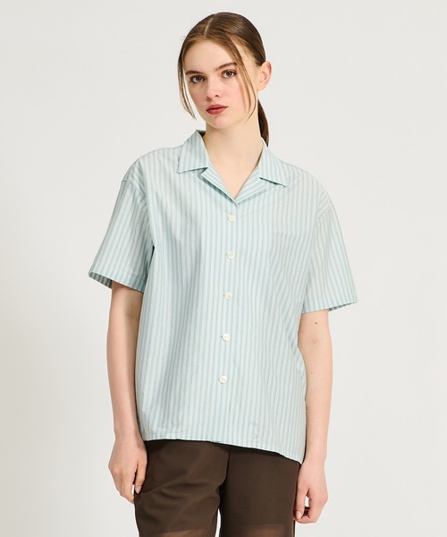 ESTNATION(エストネーション)の「GOOD PEOPLE GOOD STITCHING GOOD PRODUCT for ESTNATION / スーパーハイゲージ ストライプシャツ(シャツ/ブラウス・レディース・ライトブラウン/ライトグリーン・FREE)」の14枚目の写真