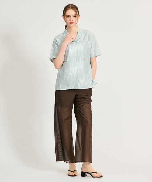 ESTNATION(エストネーション)の「GOOD PEOPLE GOOD STITCHING GOOD PRODUCT for ESTNATION / スーパーハイゲージ ストライプシャツ(シャツ/ブラウス・レディース・ライトブラウン/ライトグリーン・FREE)」の15枚目の写真