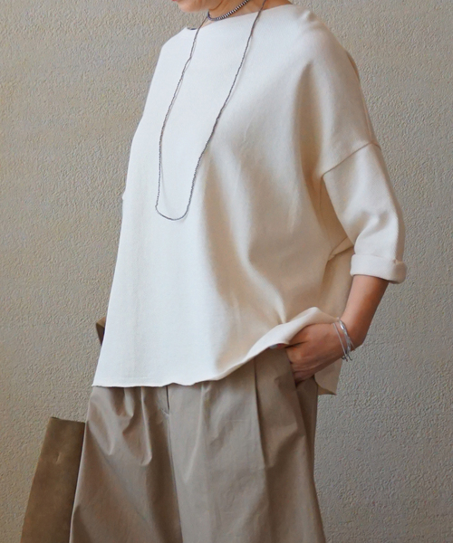 JOURNAL STANDARD LUXE(ジャーナルスタンダード ラックス)の「カノコ プルオーバー(Tシャツ/カットソー・レディース・アイボリー/ネイビー・FREE)」の1枚目の写真