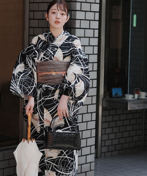 utatane(ウタタネ)の「2026新作 選べる浴衣3点セット utataneオリジナル(浴衣・レディース・ホワイト系4/ネイビー系1/ホワイト系6/パープル系1/ホワイト系2/レッド系2/ブルー系2/イエロー系1/ブルー系1/ブラウン系1/ネイビー系2/ブラック系6/ホワイト系5/イエロー系2/ブラック系3/グリーン系1/ブラック系1/ホワイト系3/ブラック系8/ブラック系5/レッド系1/ブラック系7/ブラック系4/ホワイト系1/ベージュ系1・FREE)」の9枚目の写真