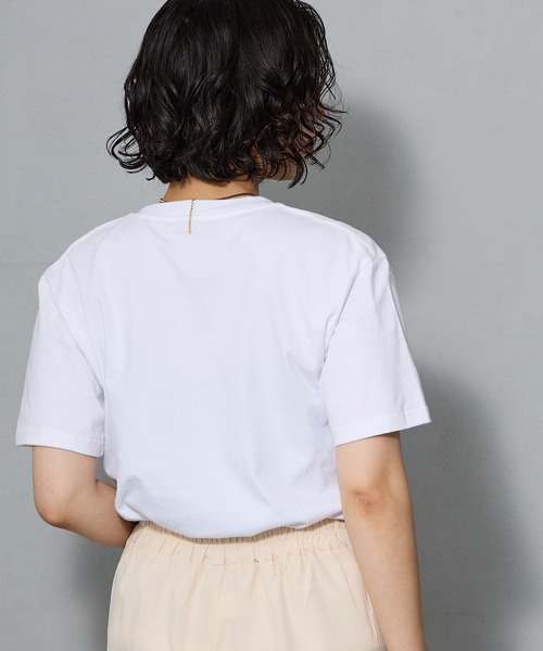 aremoi(アレモイ)の「リボンモチーフ ガールプリントTシャツ(Tシャツ/カットソー・レディース・ネイビー/ホワイト/グレー・SMALL/MEDIUM/LARGE)」の18枚目の写真