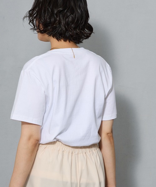 aremoi(アレモイ)の「リボンモチーフ ガールプリントTシャツ(Tシャツ/カットソー・レディース・ネイビー/ホワイト/グレー・SMALL/MEDIUM/LARGE)」の17枚目の写真