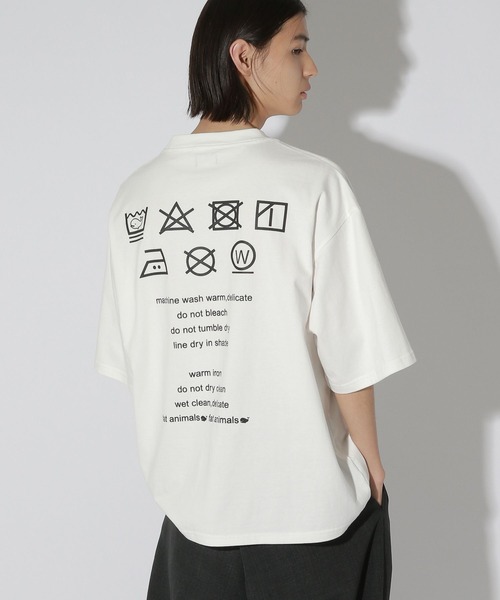 LAKOLE（ラコレ）の「クジラグラフィックT / 670701（Tシャツ/カットソー・メンズ・ホワイト/ブラック・MEDIUM/LARGE）」の8枚目の写真