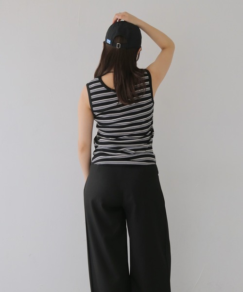 cheriella(シェリエラ)の「【cheriella】ボーダータンクトップ BORDER TANK TOP(タンクトップ・レディース・ブラック/ブルー・MEDIUM)」の16枚目の写真