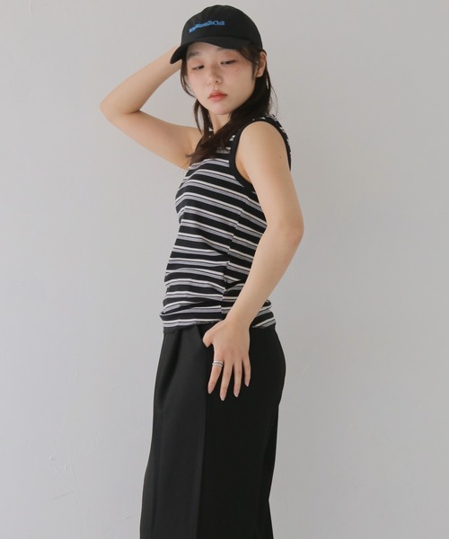 cheriella(シェリエラ)の「【cheriella】ボーダータンクトップ BORDER TANK TOP(タンクトップ・レディース・ブラック/ブルー・MEDIUM)」の10枚目の写真