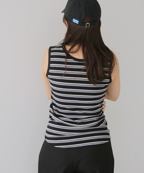 cheriella(シェリエラ)の「【cheriella】ボーダータンクトップ BORDER TANK TOP(タンクトップ・レディース・ブラック/ブルー・MEDIUM)」の17枚目の写真