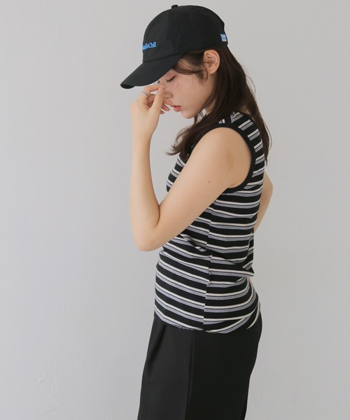 cheriella(シェリエラ)の「【cheriella】ボーダータンクトップ BORDER TANK TOP(タンクトップ・レディース・ブラック/ブルー・MEDIUM)」の14枚目の写真