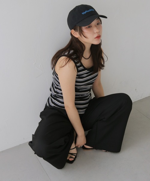 cheriella(シェリエラ)の「【cheriella】ボーダータンクトップ BORDER TANK TOP(タンクトップ・レディース・ブラック/ブルー・MEDIUM)」の9枚目の写真