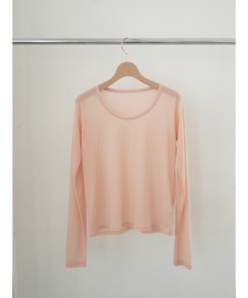 TRUNC(トランクエイティーエイト)の「Sheer Crew Neck Pullover(シャツ/ブラウス・レディース・ピンク・FREE)」の4枚目の写真