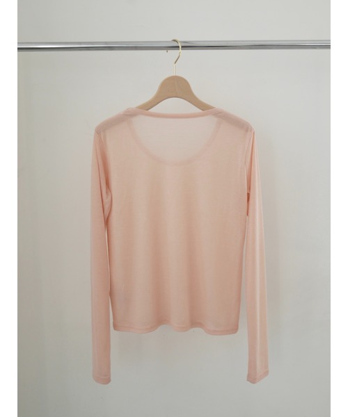 TRUNC(トランクエイティーエイト)の「Sheer Crew Neck Pullover(シャツ/ブラウス・レディース・ピンク・FREE)」の2枚目の写真