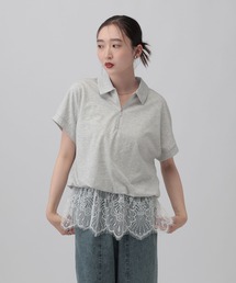 LEPSIM | レースドッキングZIPプルオーバー 771108(Tシャツ/カットソー)