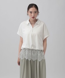 LEPSIM | レースドッキングZIPプルオーバー 771108(Tシャツ/カットソー)