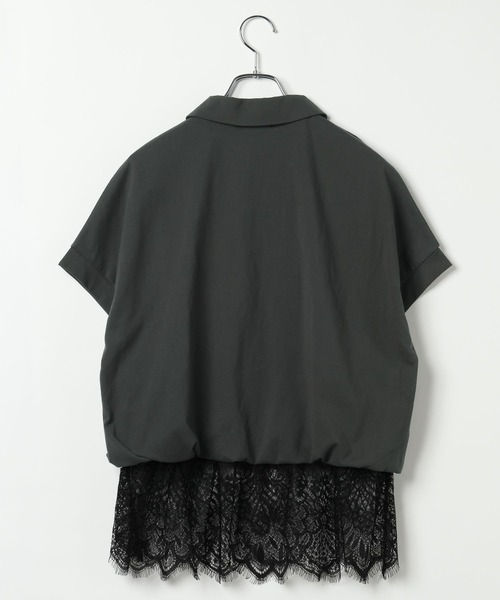 LEPSIM(レプシィム)の「レースドッキングZIPプルオーバー 771108(Tシャツ/カットソー・レディース・モカ/杢グレー/チャコールグレー/オフホワイト・FREE)」の6枚目の写真