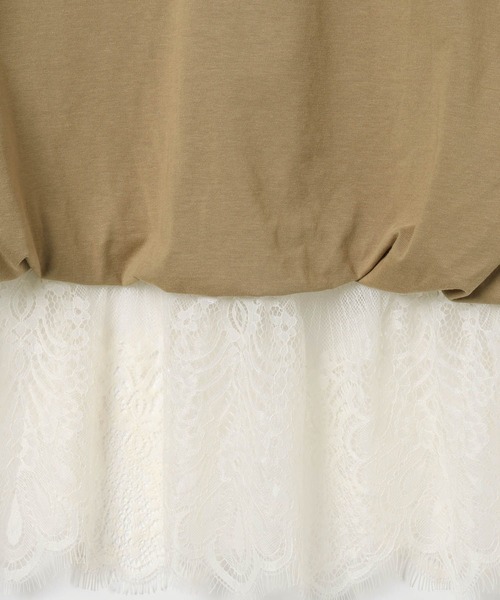 LEPSIM(レプシィム)の「レースドッキングZIPプルオーバー 771108(Tシャツ/カットソー・レディース・モカ/杢グレー/チャコールグレー/オフホワイト・FREE)」の13枚目の写真