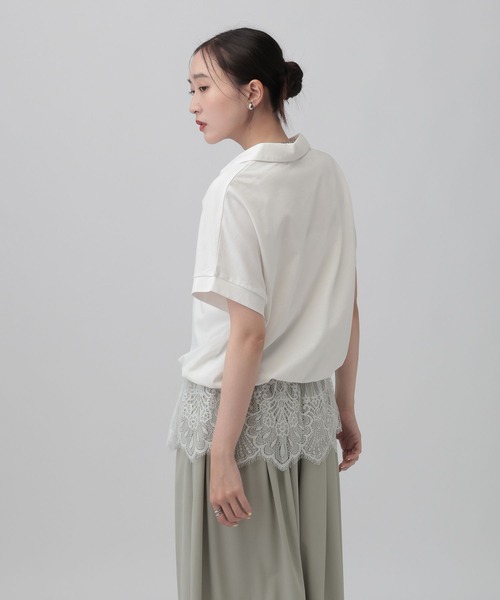 LEPSIM(レプシィム)の「レースドッキングZIPプルオーバー 771108(Tシャツ/カットソー・レディース・モカ/杢グレー/チャコールグレー/オフホワイト・FREE)」の16枚目の写真
