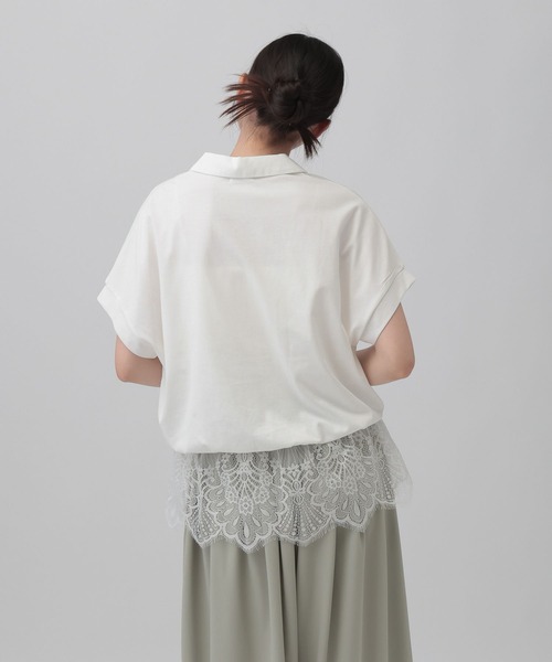 LEPSIM(レプシィム)の「レースドッキングZIPプルオーバー 771108(Tシャツ/カットソー・レディース・モカ/杢グレー/チャコールグレー/オフホワイト・FREE)」の17枚目の写真