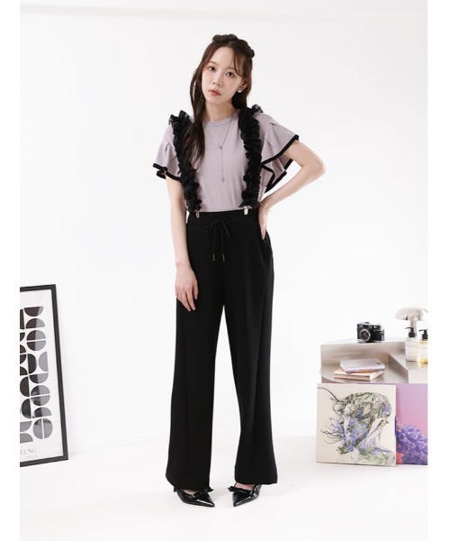 fifth(フィフス)の「【接触冷感】袖フレア半袖ニット(ニット/セーター・レディース・ネイビー/ブラック/グレー・L/M)」の17枚目の写真