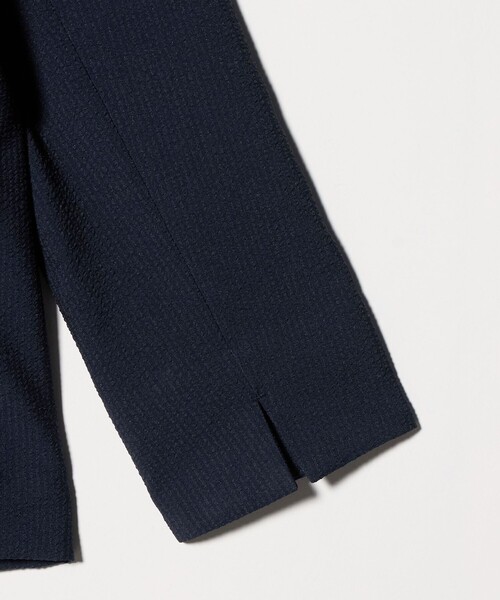 A DAY IN THE LIFE UNITED ARROWS(アデイインザライフユナイテッドアローズ)の「サッカー ダブルブレストジャケット ‐セットアップ対応・マシンウォッシャブル‐ <A DAY IN THE LIFE>(Tシャツ/カットソー・レディース・ベージュ/ネイビー/ブラック・38/36)」の19枚目の写真